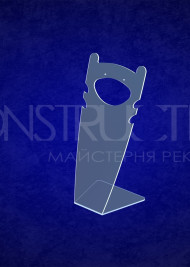 Підставка під сережки та намисто з прозорого пластику